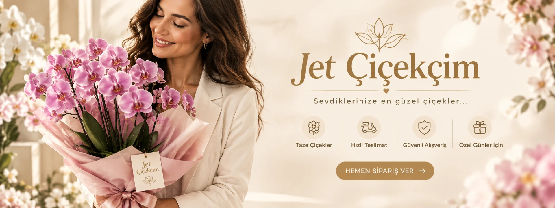 Jet Çiçekcim — orkide buketleri