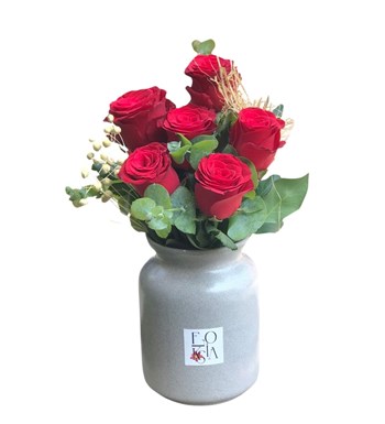 Old Vase Serisi 6 lı Kırmızı Gül